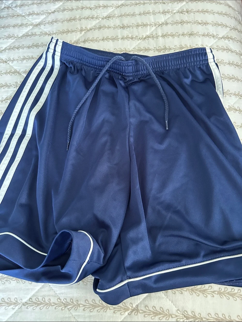 adidas Royal Blue Athletic Shorts with White Trim